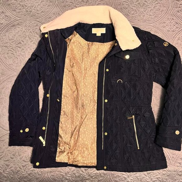 Michael Kors Lightweight Jacket / Navy w/Gold-Toned / Size: L - Picture 8 of 13